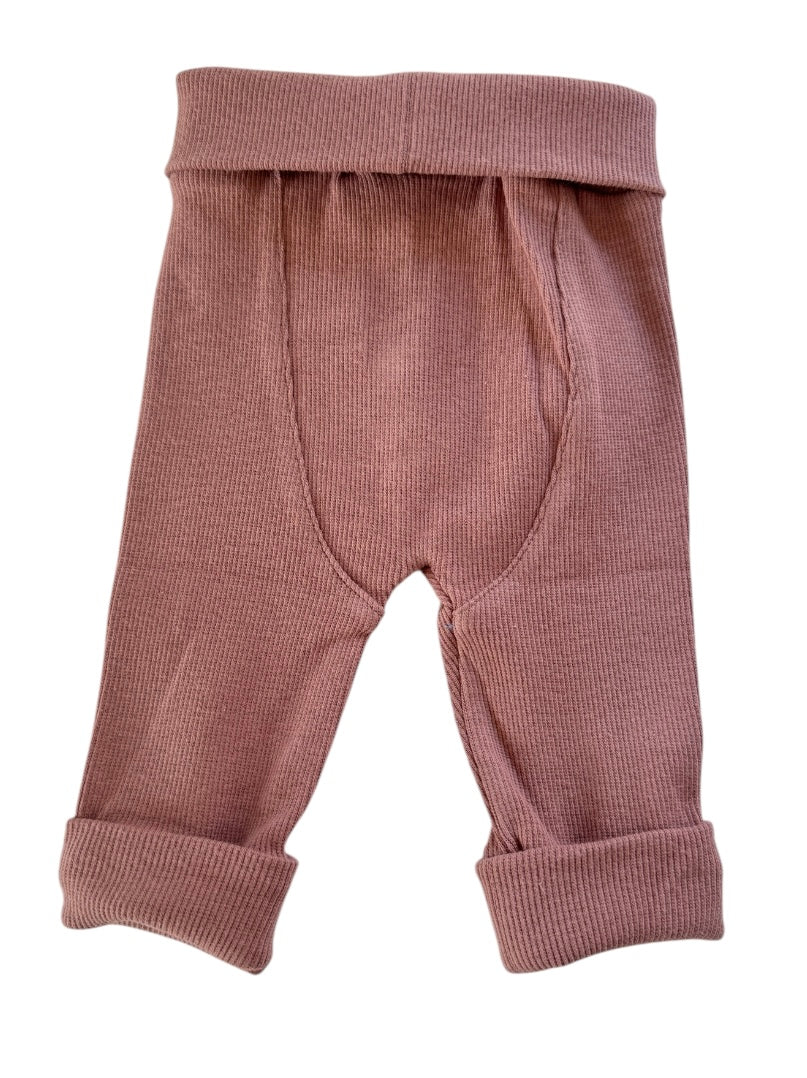 Claypot neutral gender ribbed baby leggings