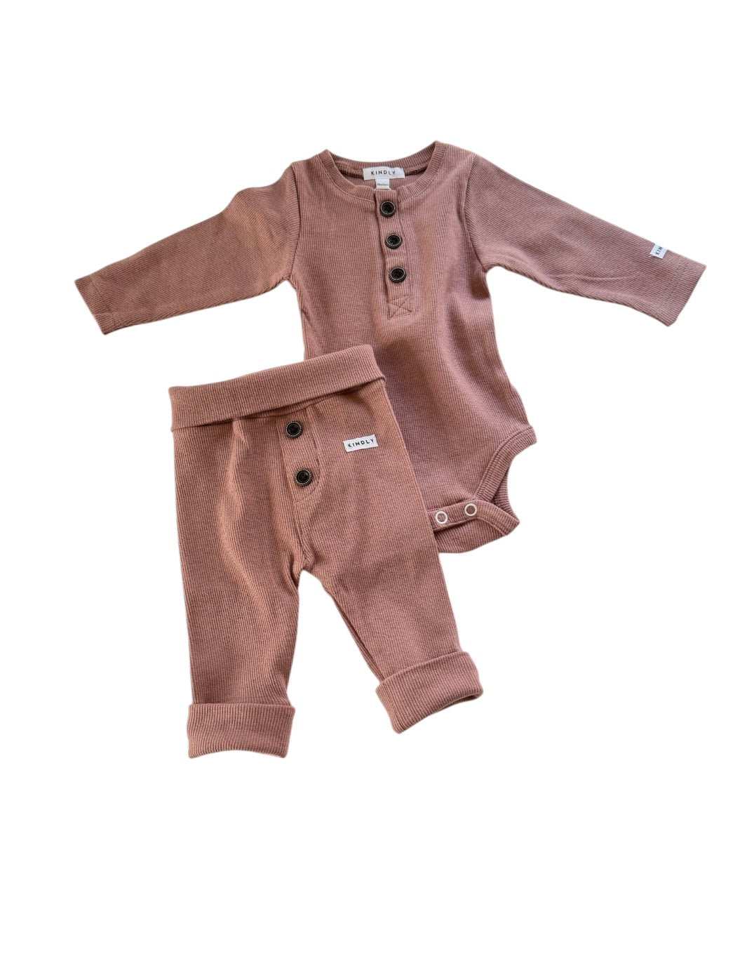 Claypot neutral gender ribbed baby leggings