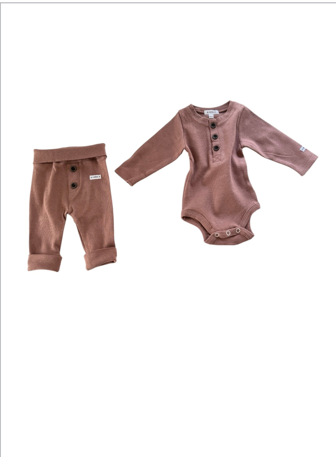 Claypot neutral gender ribbed baby leggings